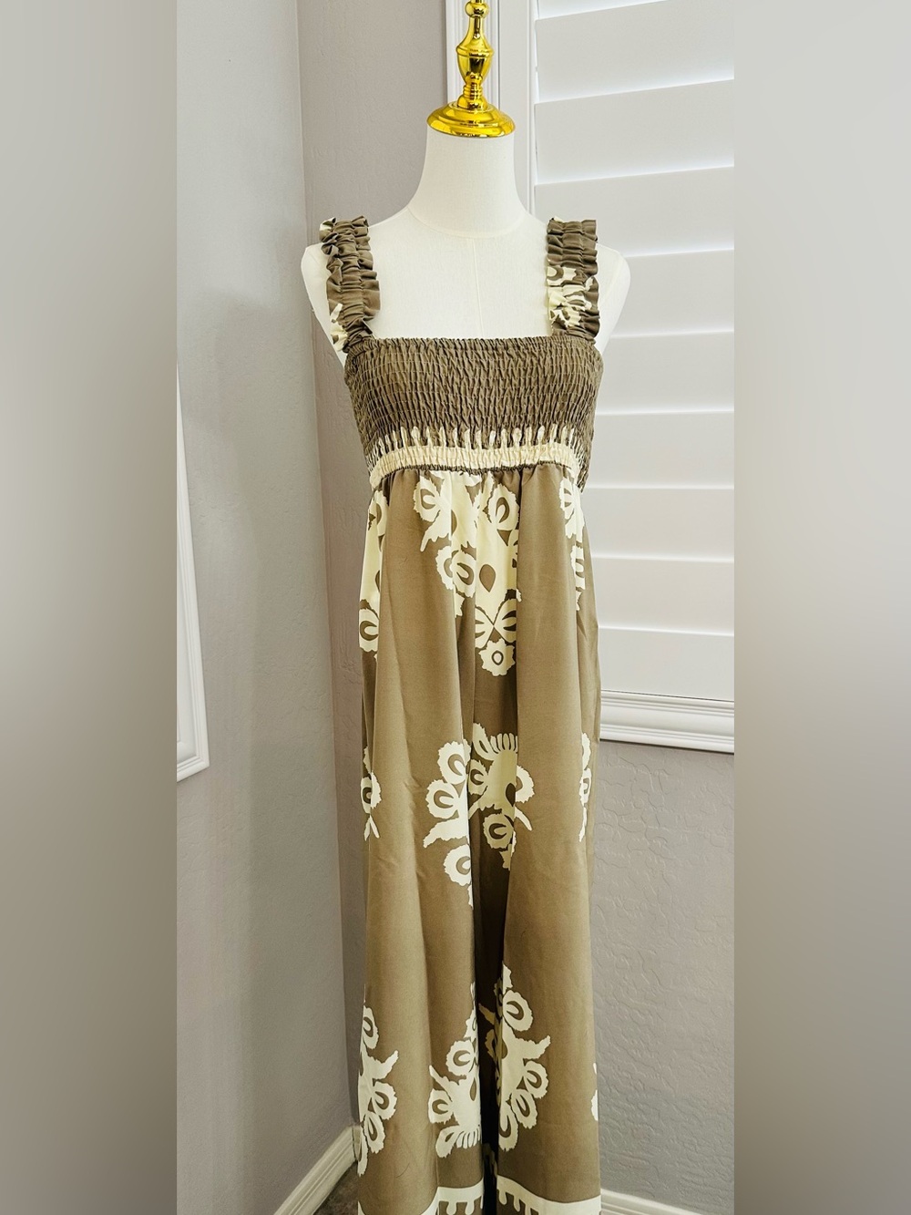 Light Brown & Cream Romper